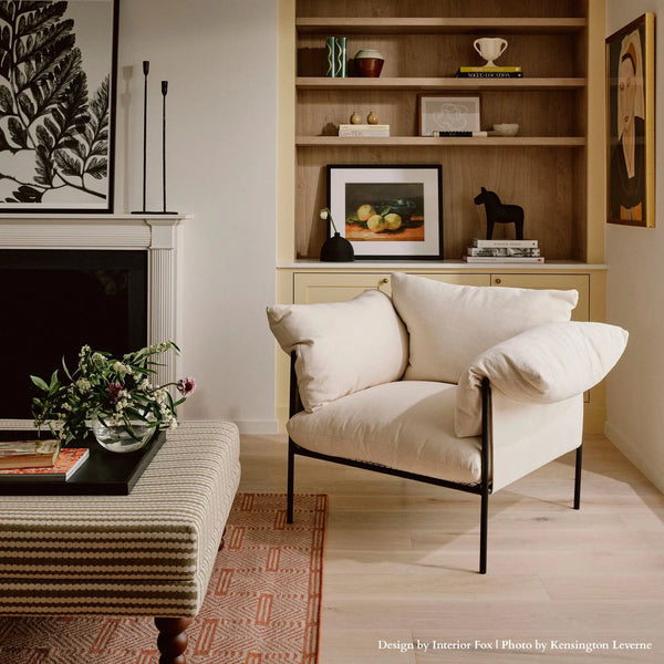 Metal & Fabric Lounge Chair