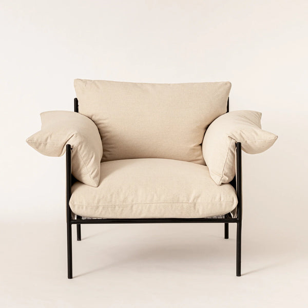 Metal & Fabric Lounge Chair