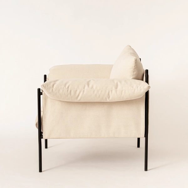 Metal & Fabric Lounge Chair