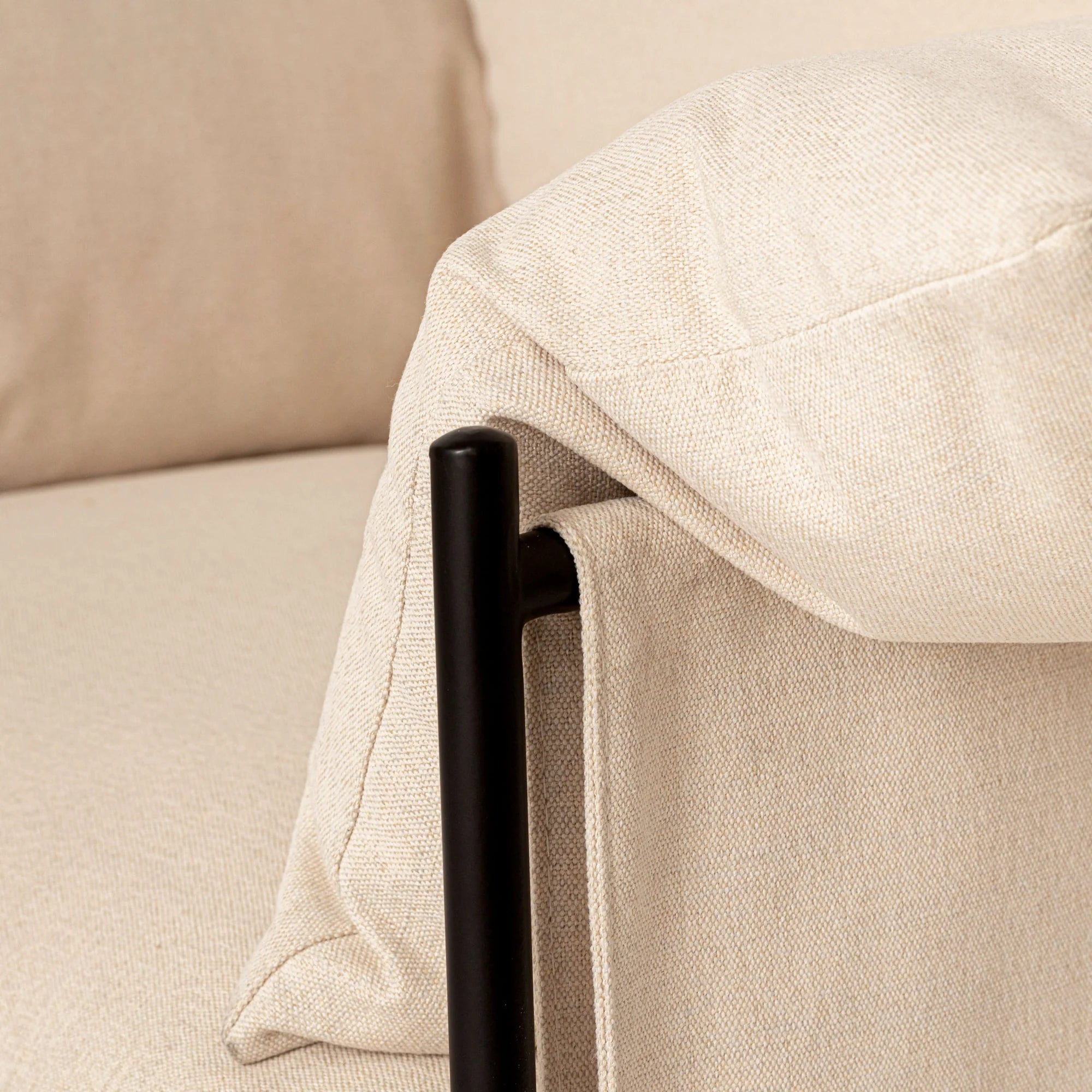 Metal & Fabric Lounge Chair