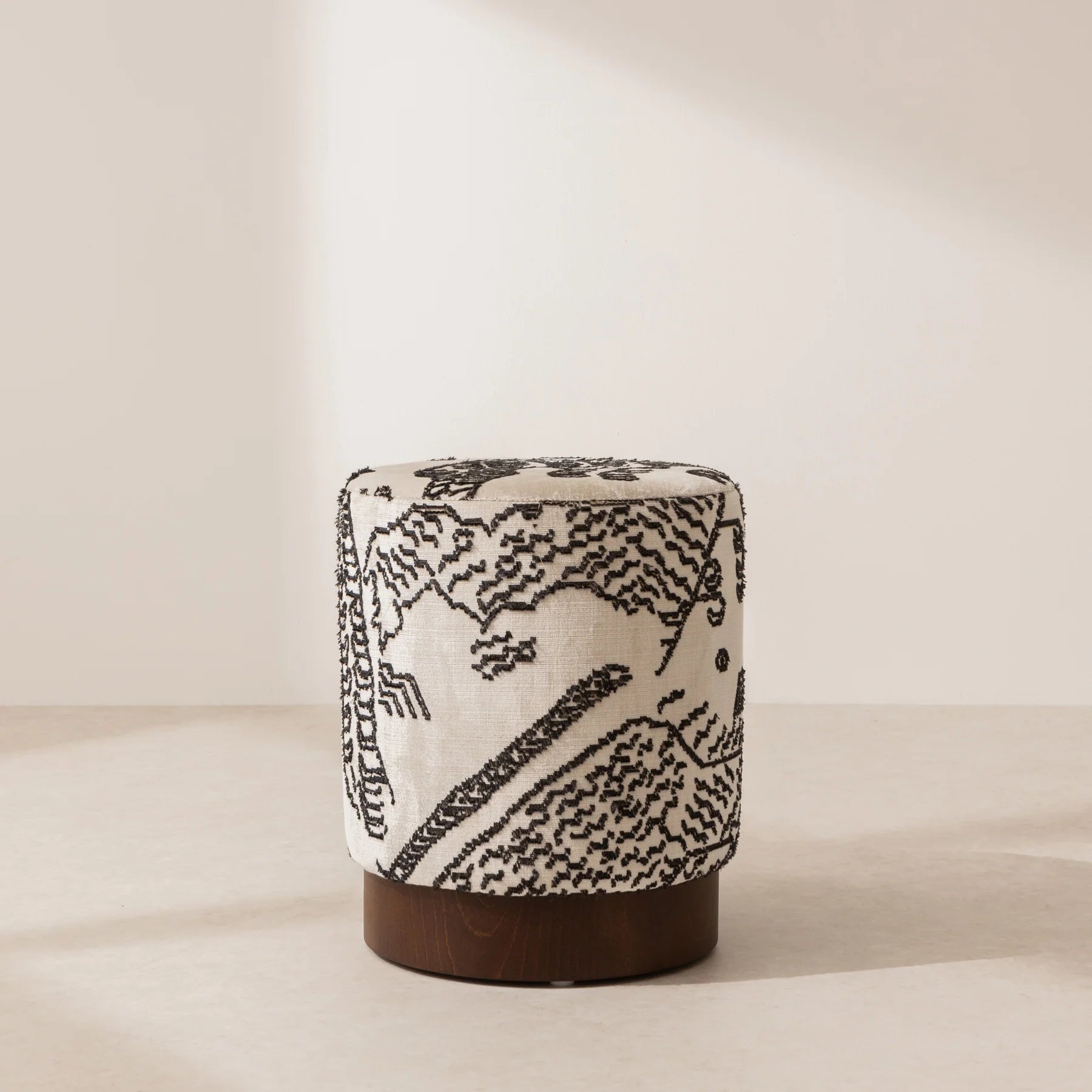 Pouffe with Timber Plinth