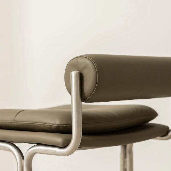 Steel and Bolster Bar Stool