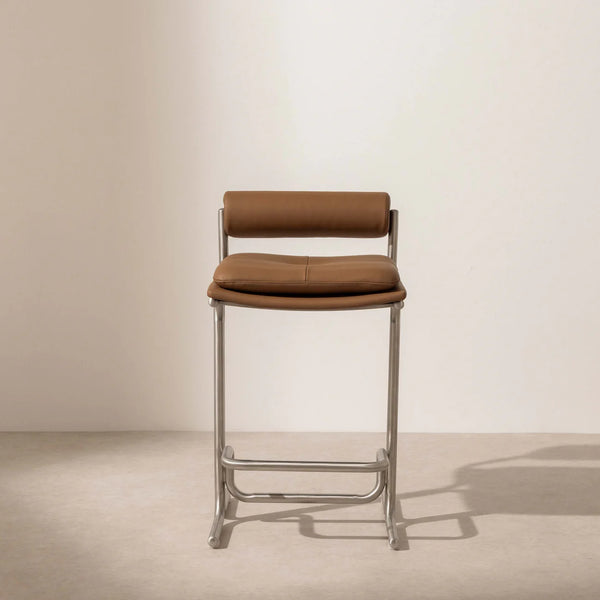 Steel and Bolster Bar Stool