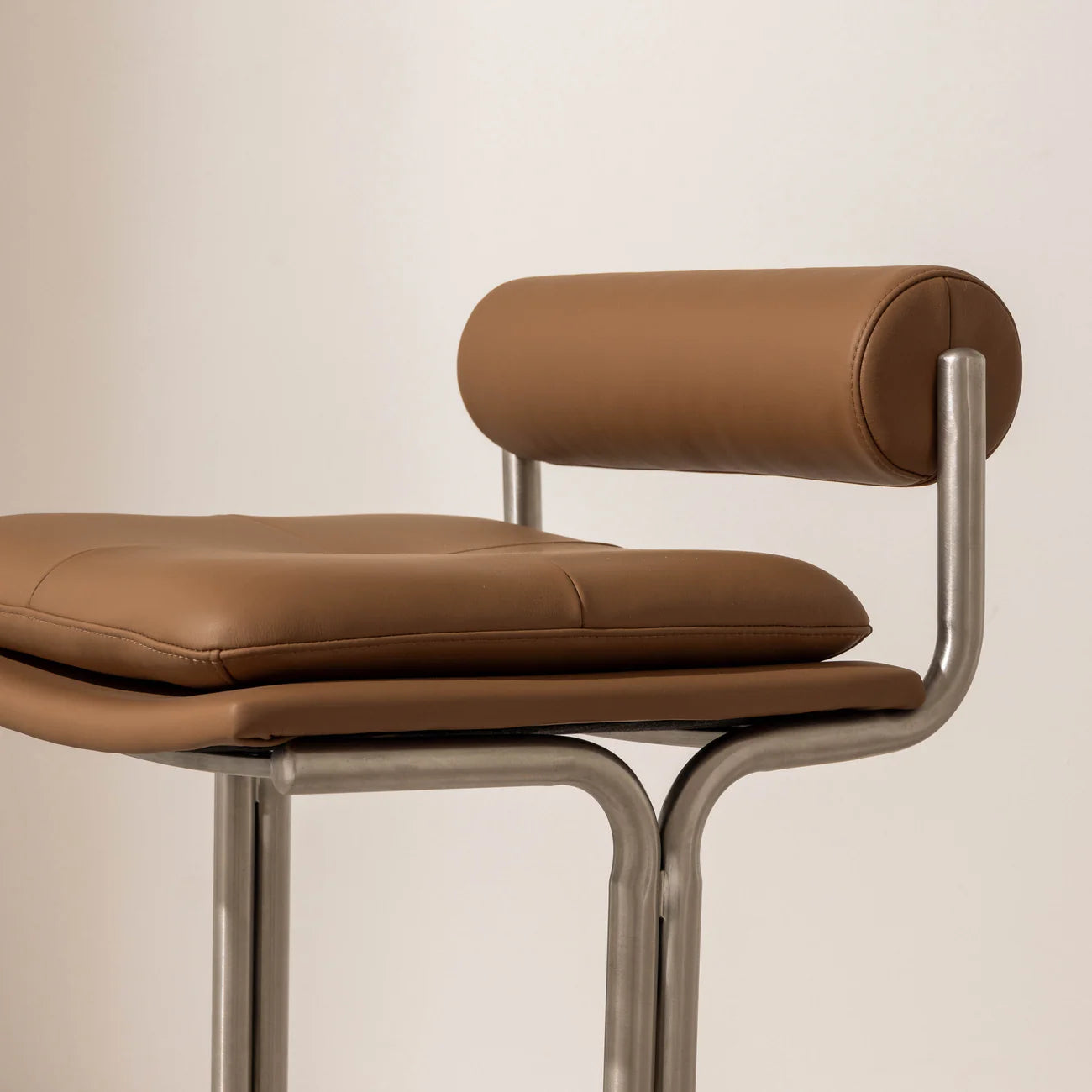 Steel and Bolster Bar Stool