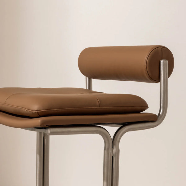 Steel and Bolster Bar Stool