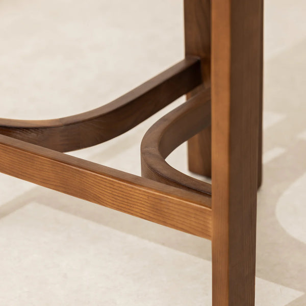 Curved Walnut Bar Stool