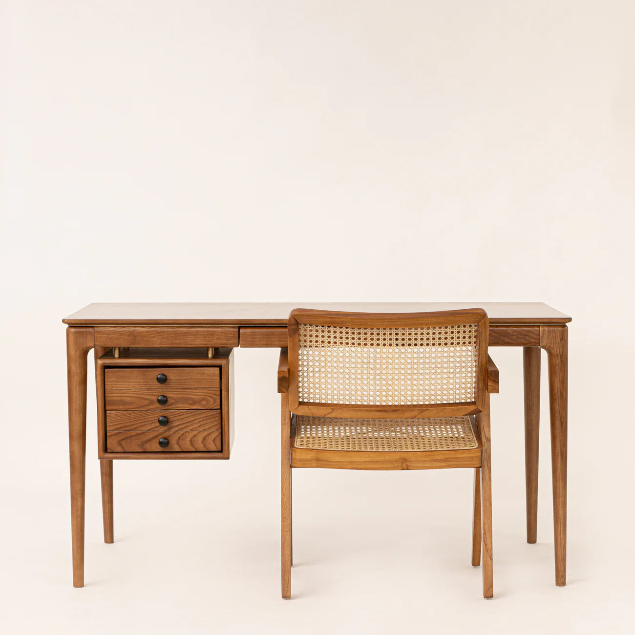 Timber Desk with Drawers