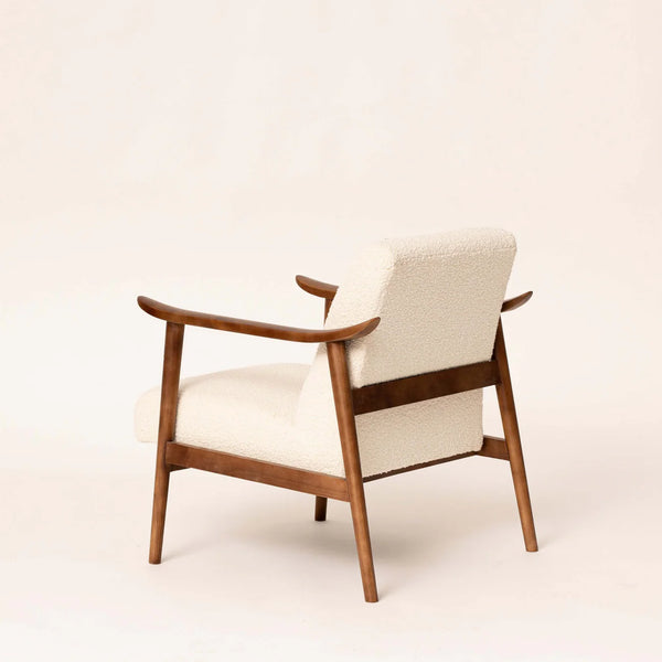 Fabric and Walnut Armchair